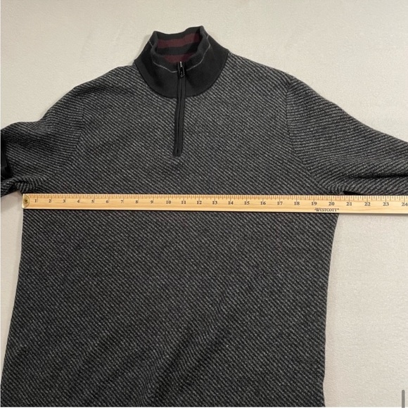 Ted Baker London Mens 1/4 Zip Wool Blend Sweater Size 6 In Ted We Trust - Picture 8 of 10